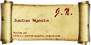 Justus Nyeste névjegykártya
